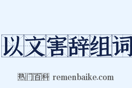 以文害辞组词是什么意思的图片